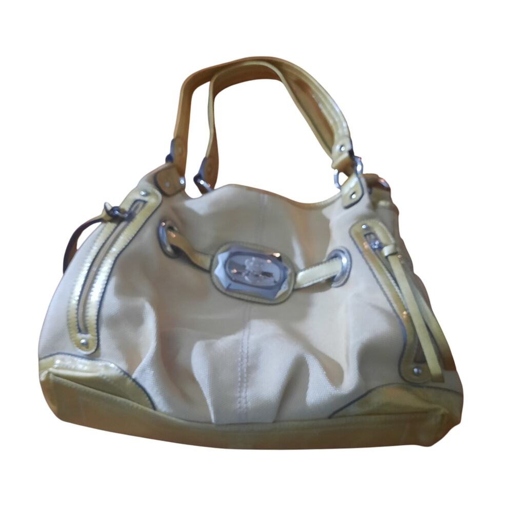 Kathy Van Zeeland Womens Yellow Shoulder Bag With Multi Compartments